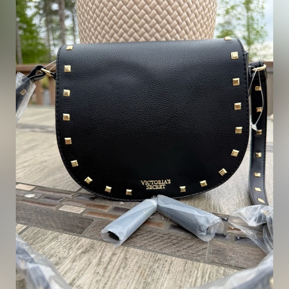 NWOT Black Crossbody Bag By Victoria Secret - Picture 8 of 10